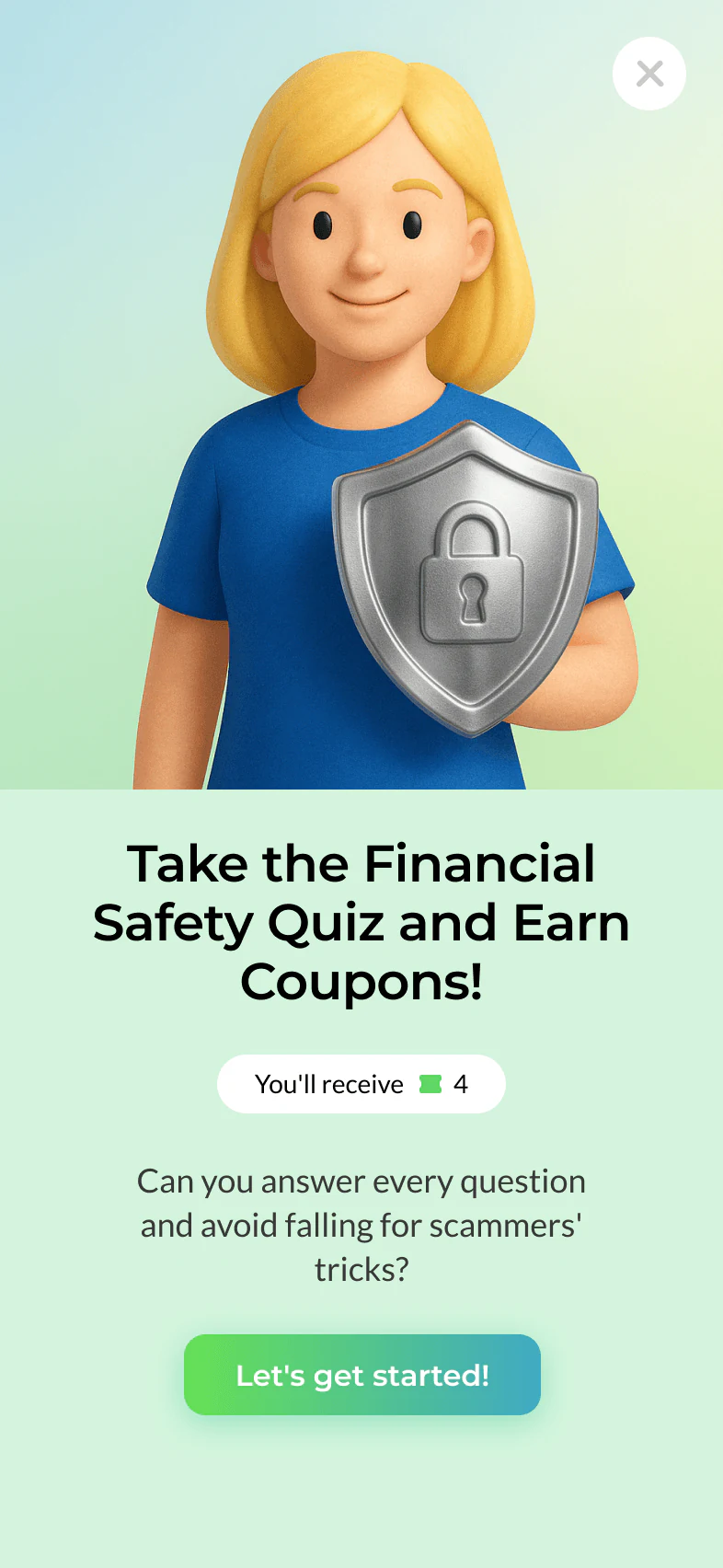 Financial security quiz campaign
