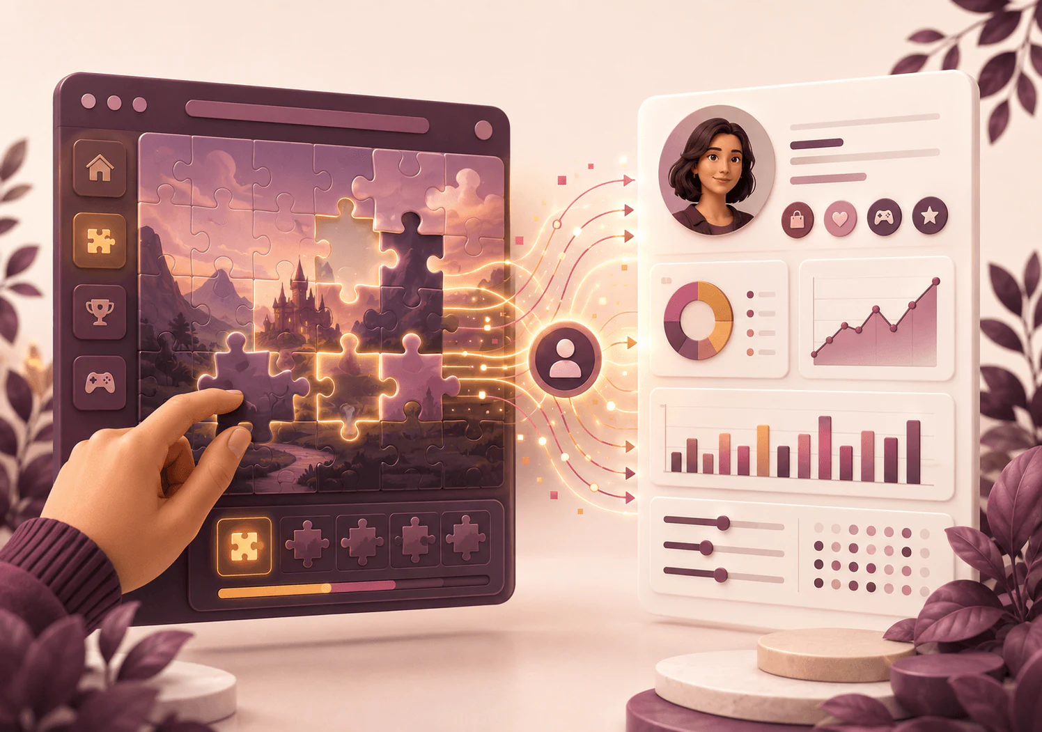 ResultFly jigsaw puzzle game screen with puzzle pieces and campaign controls