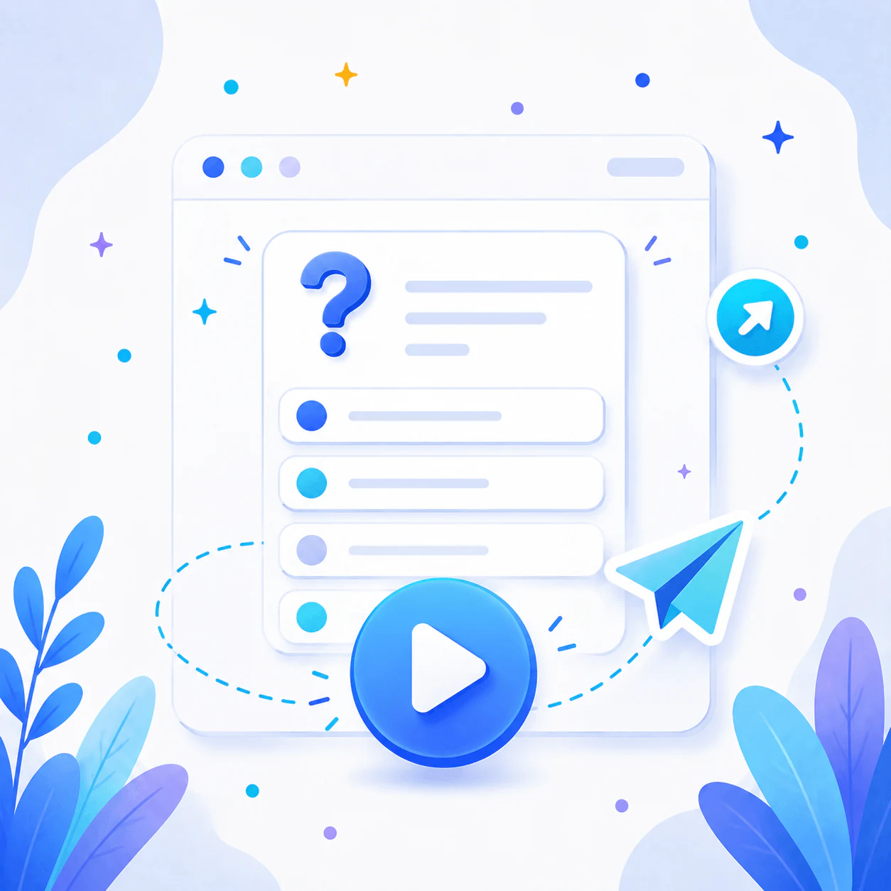 Illustrated quiz campaign displayed inside a browser-style frame