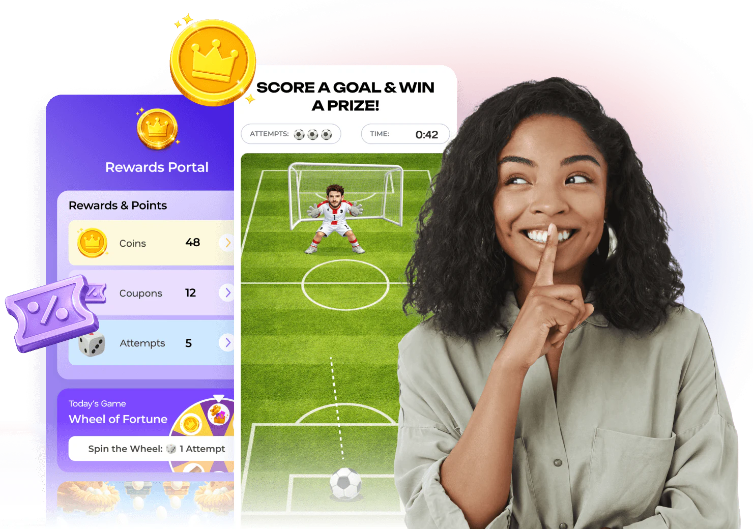 Gamified campaign with a customer rewards portal
