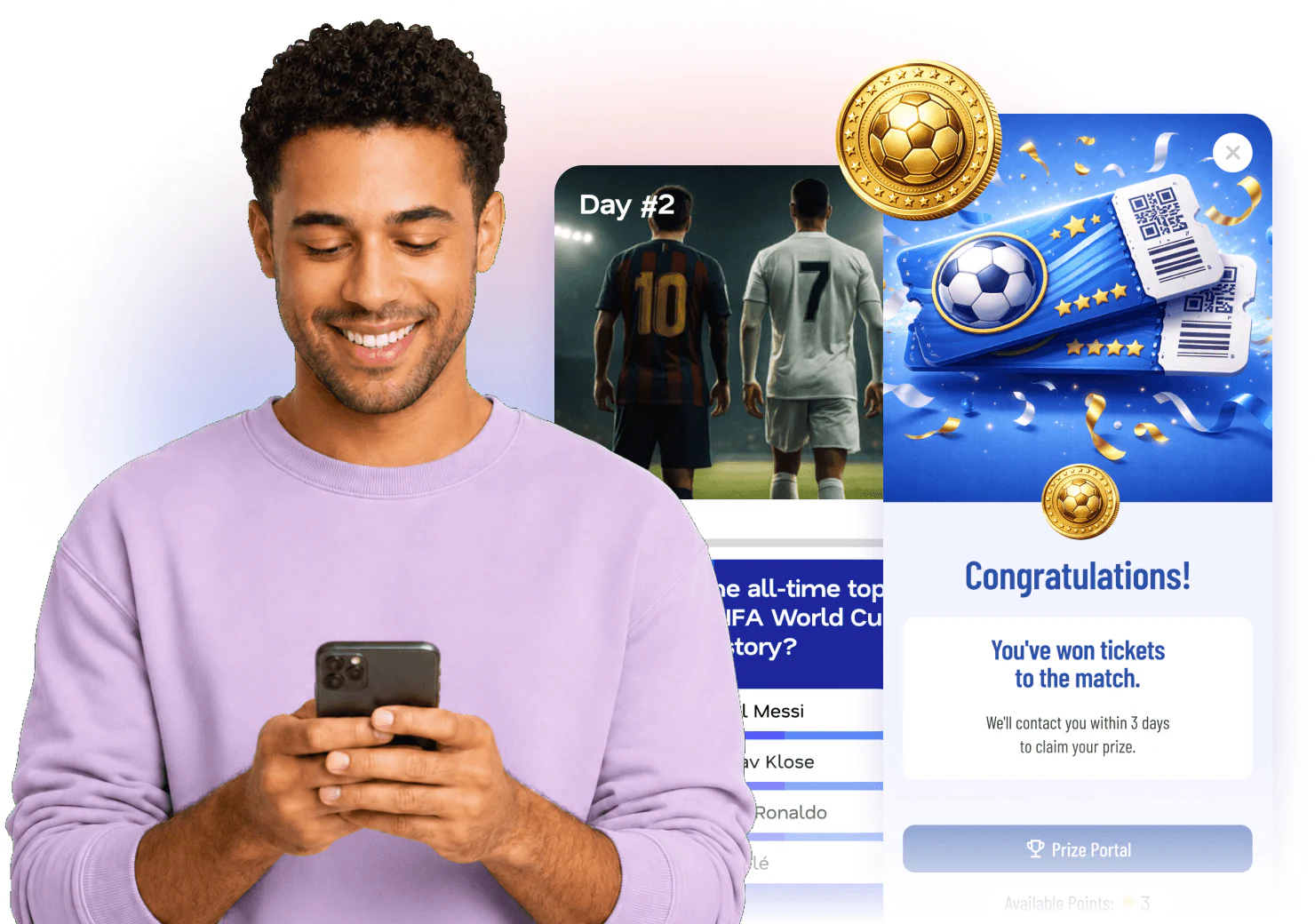 Sports fan engagement lifecycle campaign illustration