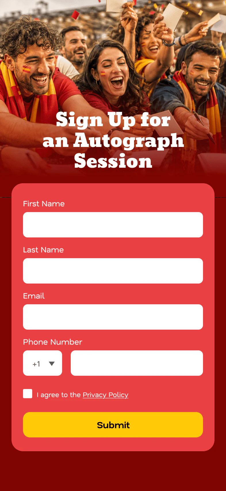 Autograph giveaway campaign